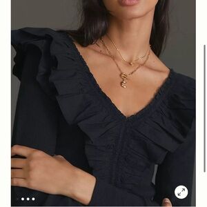 NWT Maeve Ruffled Top by Anthropologie